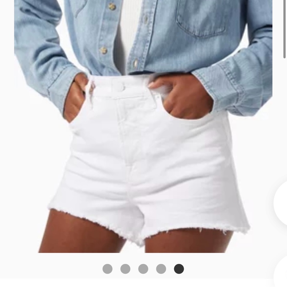 Good American White Jean Shorts